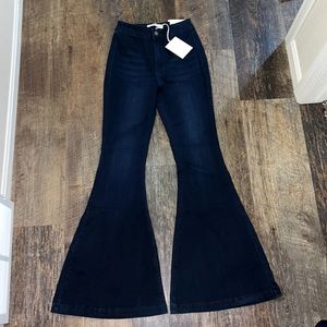 Jan Can mega flare dark wash